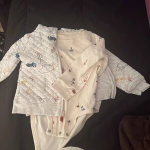 Hoodie+Long Sleeve Tee Body Suit Set